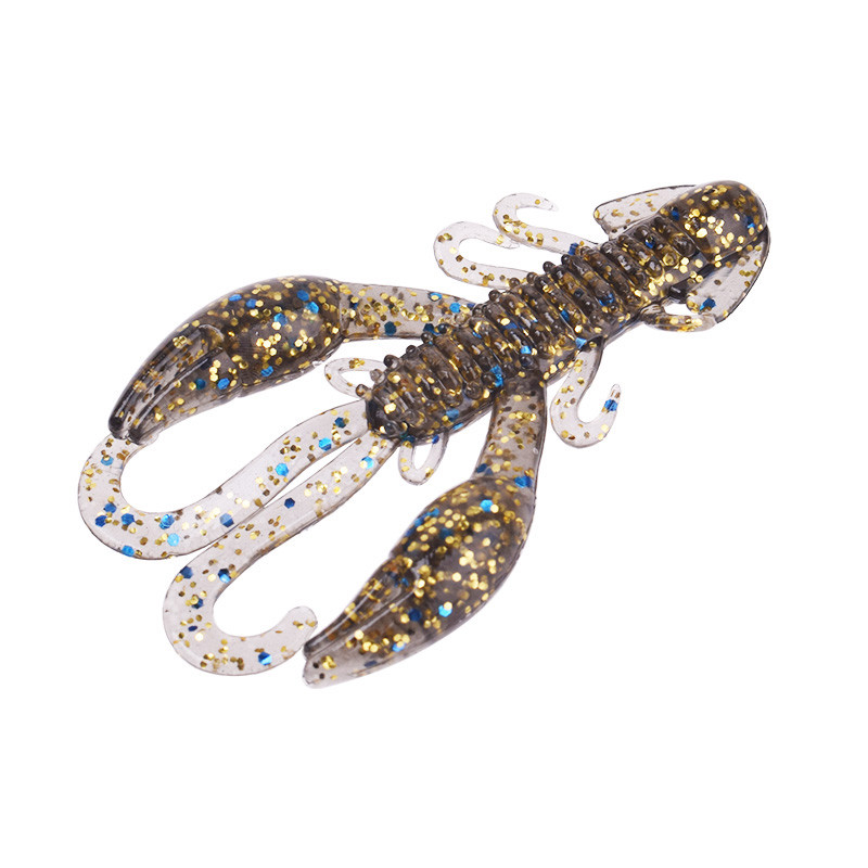 10 DB Crawfish Larva Soft Bait 5 cm 2g Jigs Wobbler Fishy Smell Worm Szilikon horgászcsali Tengeri sügér pontyok mesterséges úszómedencéjéhez