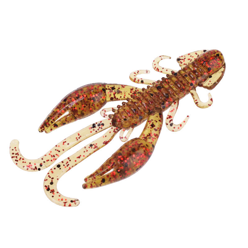 10 DB Crawfish Larva Soft Bait 5 cm 2g Jigs Wobbler Fishy Smell Worm Szilikon horgászcsali Tengeri sügér pontyok mesterséges úszómedencéjéhez