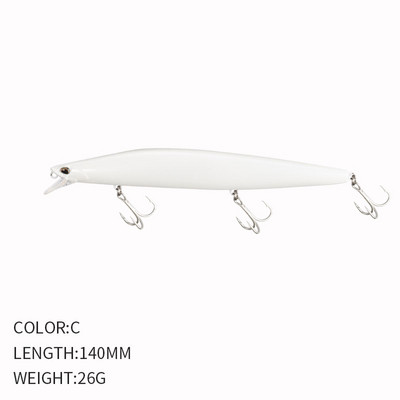 1 τμχ Sinking Minnow 140mm 25,5g Wobbler Lure Long Casting Fishing Lure Τεχνητό δόλωμα για πέστροφα Pike Bass Lure Pesca 9119