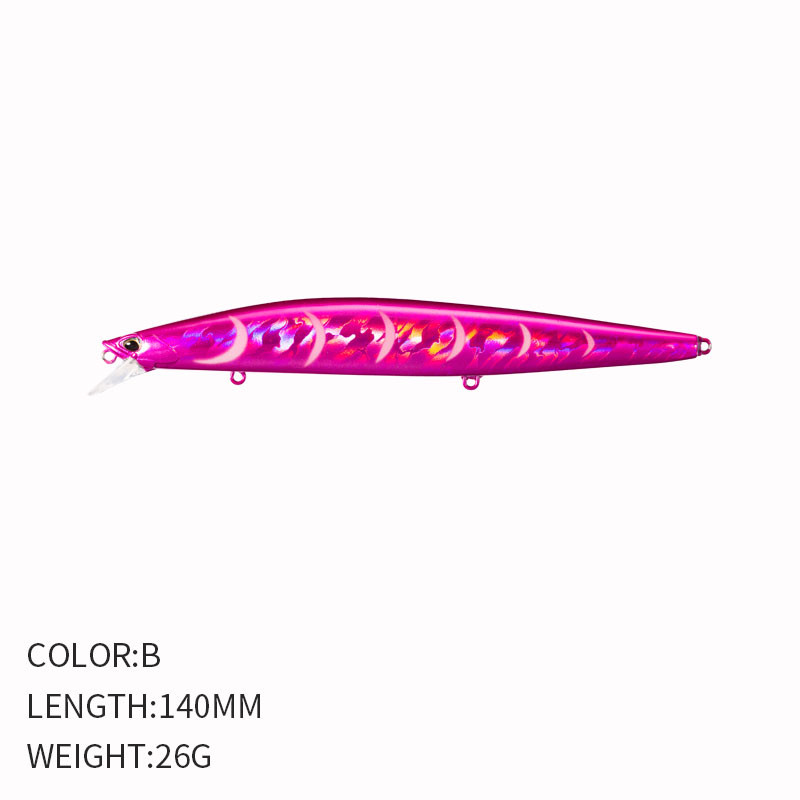 1 db Süllyedő Minnow 140mm 25,5g Wobbler csali Long Casting horgászcsali mesterséges csali csuka basszus pisztráng csali Pesca 9119