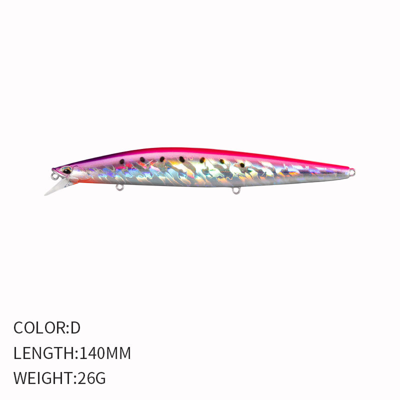 1 db Süllyedő Minnow 140mm 25,5g Wobbler csali Long Casting horgászcsali mesterséges csali csuka basszus pisztráng csali Pesca 9119