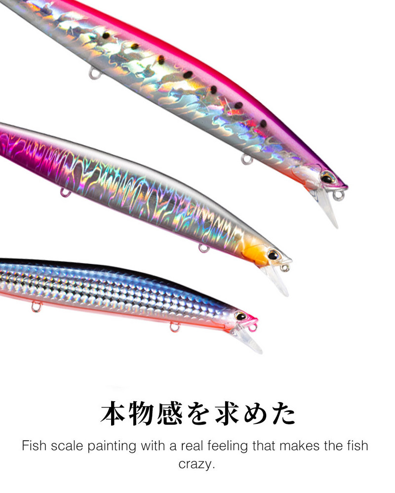 1 db Süllyedő Minnow 140mm 25,5g Wobbler csali Long Casting horgászcsali mesterséges csali csuka basszus pisztráng csali Pesca 9119