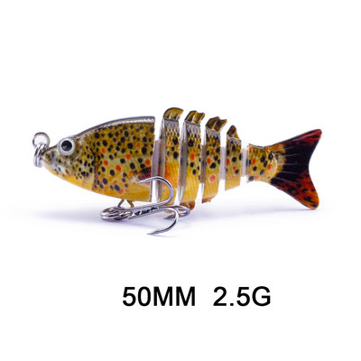 Hanlin 5/6/7/8/10cm Mini Multi Jointed Swimbait Fishing Lure Flexible Fish Bait Bionic Crankbait Sinking Pesca Pike Bass Tackle