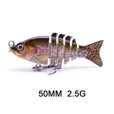 Hanlin 5/6/7/8/10cm Mini Multi Jointed Swimbait Fishing Lure Flexible Fish Bait Bionic Crankbait Sinking Pesca Pike Bass Tackle