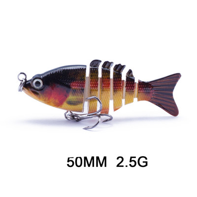 Hanlin 5/6/7/8/10cm Mini Multi Jointed Swimbait Fishing Lure Flexible Fish Bait Bionic Crankbait Sinking Pesca Pike Bass Tackle