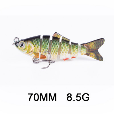 Hanlin 5/6/7/8/10cm Mini Multi Jointed Swimbait Fishing Lure Flexible Fish Bait Bionic Crankbait Sinking Pesca Pike Bass Tackle