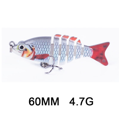 Hanlin 5/6/7/8/10cm Mini Multi Jointed Swimbait Fishing Lure Flexible Fish Bait Bionic Crankbait Sinking Pesca Pike Bass Tackle