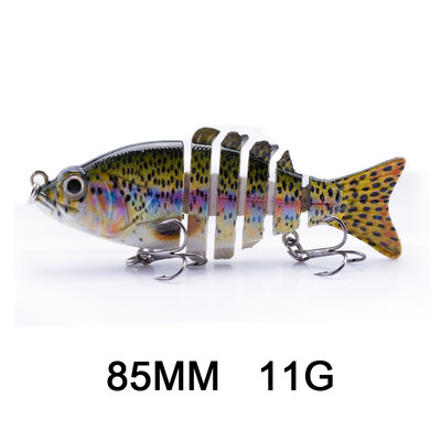 Hanlin 5/6/7/8/10cm Mini Multi Jointed Swimbait Fishing Lure Flexible Fish Bait Bionic Crankbait Sinking Pesca Pike Bass Tackle