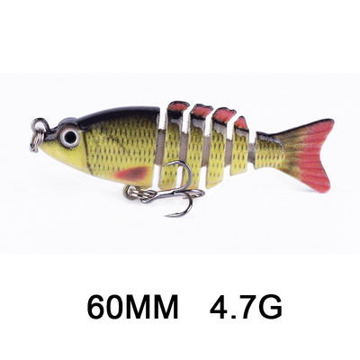 Hanlin 5/6/7/8/10cm Mini Multi Jointed Swimbait Fishing Lure Flexible Fish Bait Bionic Crankbait Sinking Pesca Pike Bass Tackle