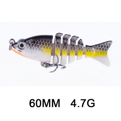 Hanlin 5/6/7/8/10cm Mini Multi Jointed Swimbait Fishing Lure Flexible Fish Bait Bionic Crankbait Sinking Pesca Pike Bass Tackle