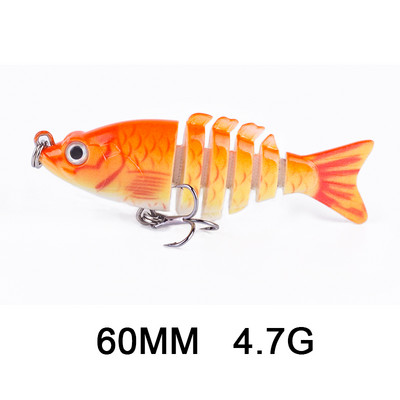 Hanlin 5/6/7/8/10cm Mini Multi Jointed Swimbait Fishing Lure Flexible Fish Bait Bionic Crankbait Sinking Pesca Pike Bass Tackle
