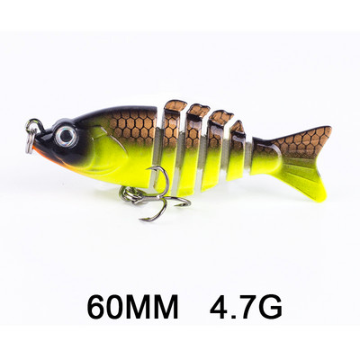 Hanlin 5/6/7/8/10cm Mini Multi Jointed Swimbait Fishing Lure Flexible Fish Bait Bionic Crankbait Sinking Pesca Pike Bass Tackle