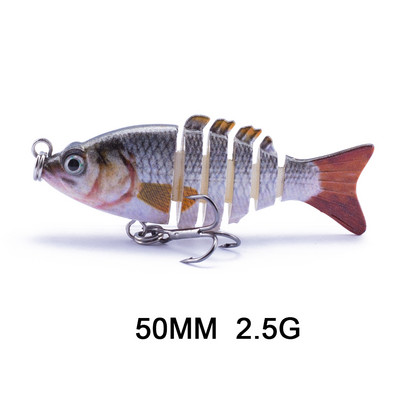 Hanlin 5/6/7/8/10cm Mini Multi Jointed Swimbait Fishing Lure Flexible Fish Bait Bionic Crankbait Sinking Pesca Pike Bass Tackle