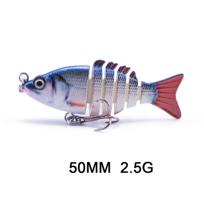 Hanlin 5/6/7/8/10cm Mini Multi Jointed Swimbait Fishing Lure Flexible Fish Bait Bionic Crankbait Sinking Pesca Pike Bass Tackle