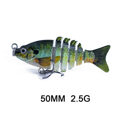 Hanlin 5/6/7/8/10cm Mini Multi Jointed Swimbait Fishing Lure Flexible Fish Bait Bionic Crankbait Sinking Pesca Pike Bass Tackle