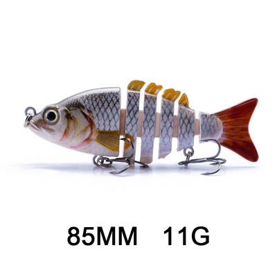 Hanlin 5/6/7/8/10cm Mini Multi Jointed Swimbait Fishing Lure Flexible Fish Bait Bionic Crankbait Sinking Pesca Pike Bass Tackle