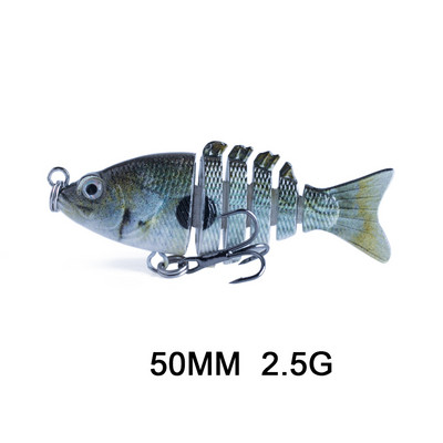 Hanlin 5/6/7/8/10cm Mini Multi Jointed Swimbait Fishing Lure Flexible Fish Bait Bionic Crankbait Sinking Pesca Pike Bass Tackle