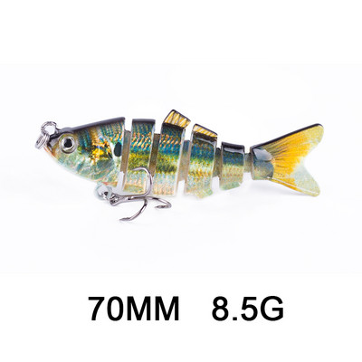 Hanlin 5/6/7/8/10cm Mini Multi Jointed Swimbait Fishing Lure Flexible Fish Bait Bionic Crankbait Sinking Pesca Pike Bass Tackle