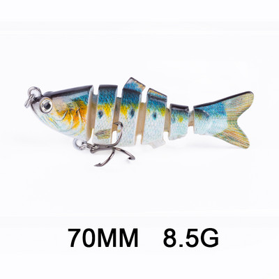 Hanlin 5/6/7/8/10cm Mini Multi Jointed Swimbait Fishing Lure Flexible Fish Bait Bionic Crankbait Sinking Pesca Pike Bass Tackle