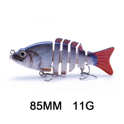Hanlin 5/6/7/8/10cm Mini Multi Jointed Swimbait Fishing Lure Flexible Fish Bait Bionic Crankbait Sinking Pesca Pike Bass Tackle