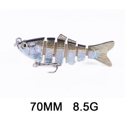 Hanlin 5/6/7/8/10cm Mini Multi Jointed Swimbait Fishing Lure Flexible Fish Bait Bionic Crankbait Sinking Pesca Pike Bass Tackle