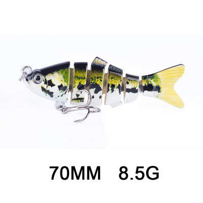 Hanlin 5/6/7/8/10cm Mini Multi Jointed Swimbait Fishing Lure Flexible Fish Bait Bionic Crankbait Sinking Pesca Pike Bass Tackle