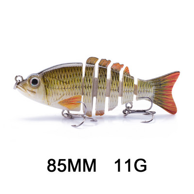 Hanlin 5/6/7/8/10cm Mini Multi Jointed Swimbait Fishing Lure Flexible Fish Bait Bionic Crankbait Sinking Pesca Pike Bass Tackle