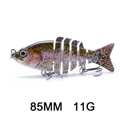 Hanlin 5/6/7/8/10cm Mini Multi Jointed Swimbait Fishing Lure Flexible Fish Bait Bionic Crankbait Sinking Pesca Pike Bass Tackle