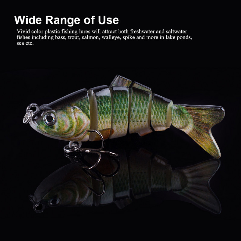 Hanlin 5/6/7/8/10 cm-es Mini Multi Jointed Swimbait horgászcsali rugalmas halcsali Bionic Crankbait süllyedő Pesca Pike Bass Tackle