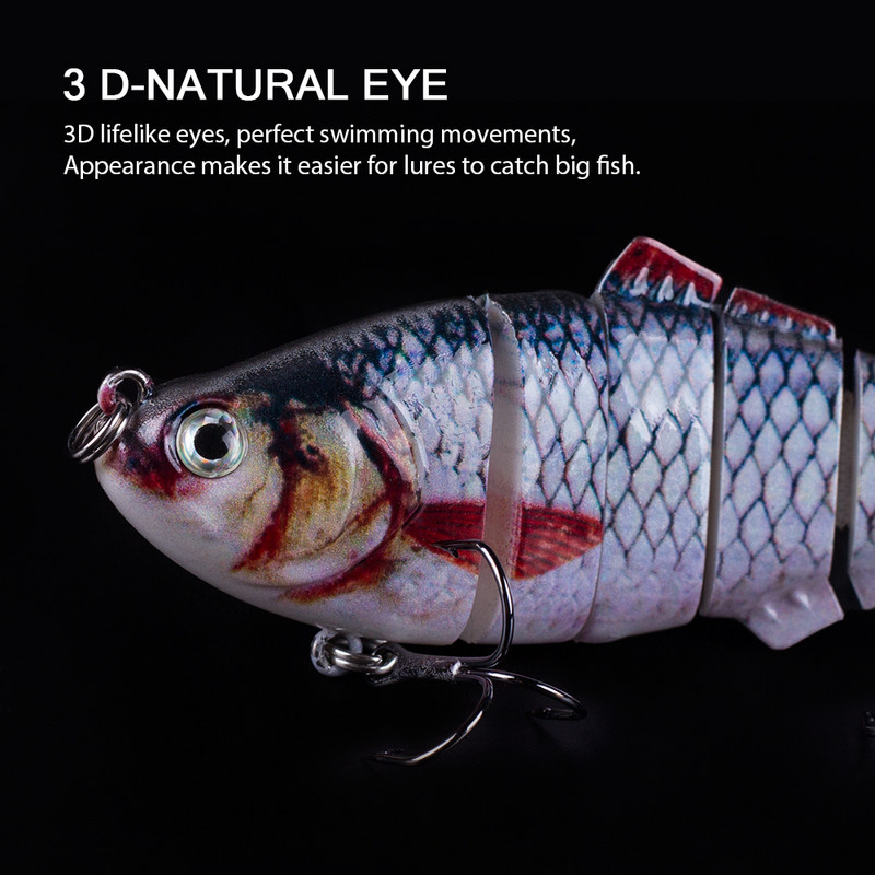 Hanlin 5/6/7/8/10 cm-es Mini Multi Jointed Swimbait horgászcsali rugalmas halcsali Bionic Crankbait süllyedő Pesca Pike Bass Tackle