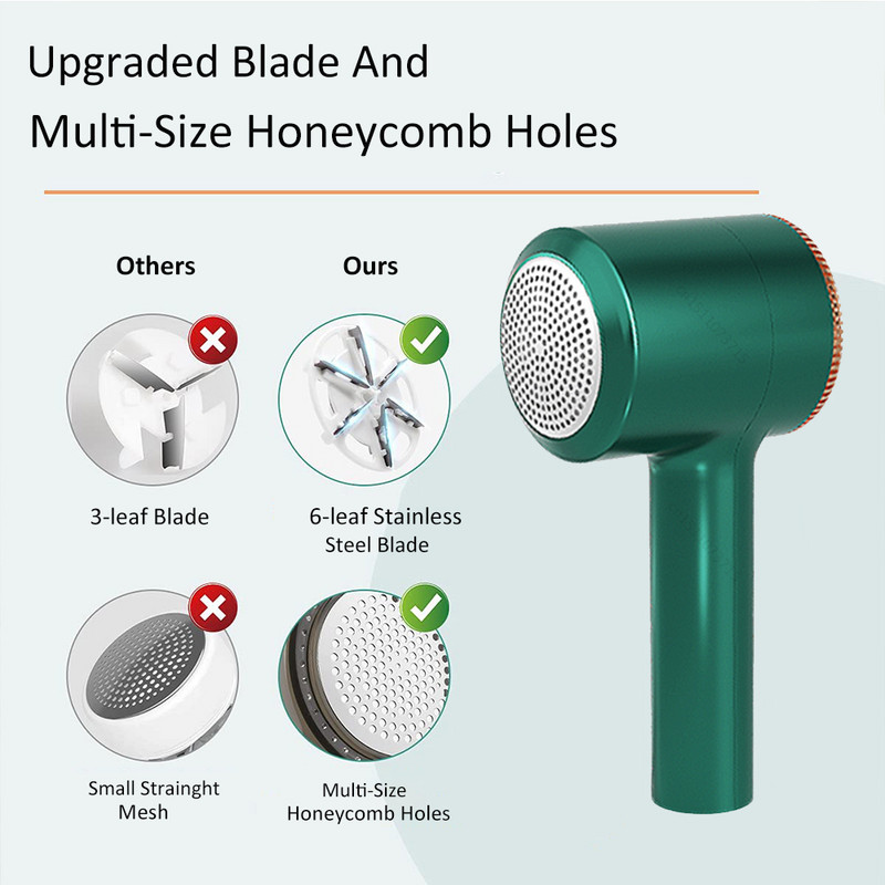 Szöszeltávolító ruházathoz Újratölthető hajlabdanyíró Fuzz Pellet Ruhák Pulóver Szövet Borotva Elektromos pihe Szöszeltávolítók