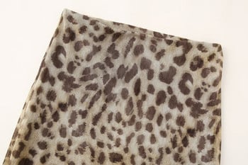 TRAF Leopard Print Φούστες από Τούλι για Γυναικεία Ψηλόμεση Μακρή Φούστα Γυναικεία Καλοκαιρινή Παραλία Γυναικείες Φούστες Streetwear ίσια midi φούστα