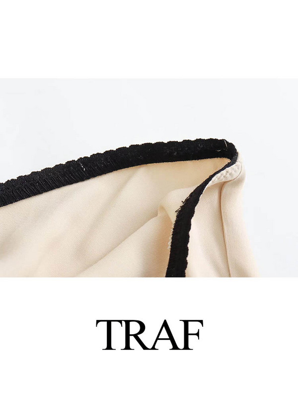 TRAF 2024 női szatén szoknya, magas derekú midi szoknya Stílusos hosszú női szoknya Divatos, elegáns és elegáns női szoknya utcai viselet