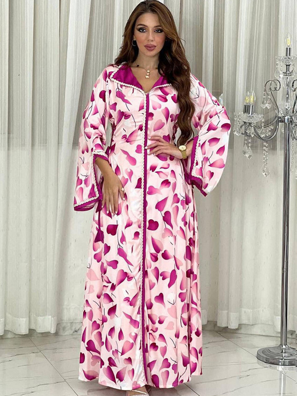 Eid Ramadan muszlim party ruha nőknek Abaya Marokkó hosszú ruhák Fűzős Vestidos Kaftan Islam flitterek Dubai Arab köntös 2024
