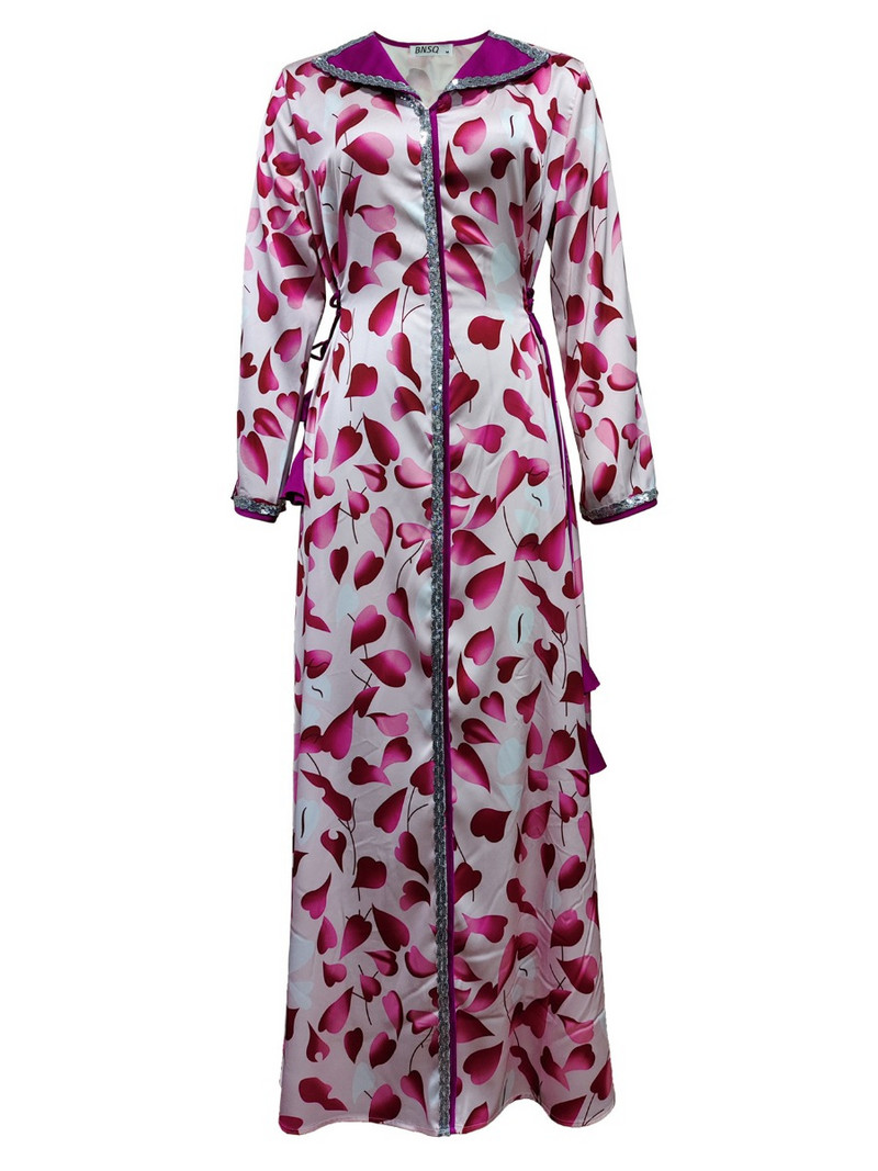 Eid Ramadan muszlim party ruha nőknek Abaya Marokkó hosszú ruhák Fűzős Vestidos Kaftan Islam flitterek Dubai Arab köntös 2024