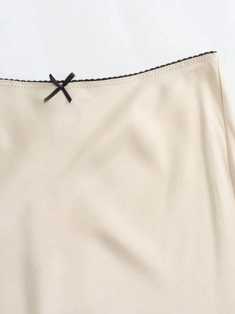 XNWMNZ 2024 női divatos szatén szoknya magas derekú midi szoknya Stílusos női High Street sokoldalú, elegáns, elegáns női szoknya