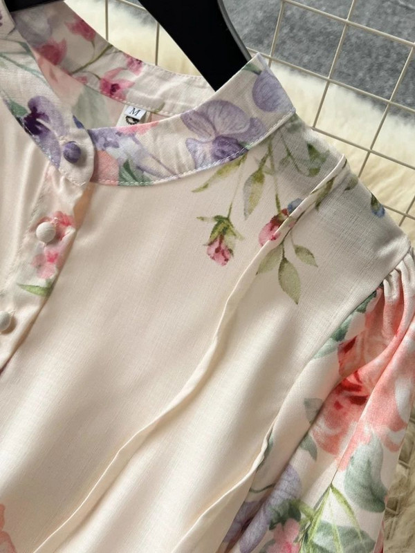 Őszi ünnep virág hosszú ruha női álló lámpás ujjú egysoros öv Bohém virágmintás vászon köntös Vestidos