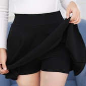 Νέες γυναικείες βασικές φούστες Summer Flared Casual Mini Skater Shorts School Fashion Πλισέ Fluffy Plus μέγεθος 5XL Κόκκινη κοντή φούστα