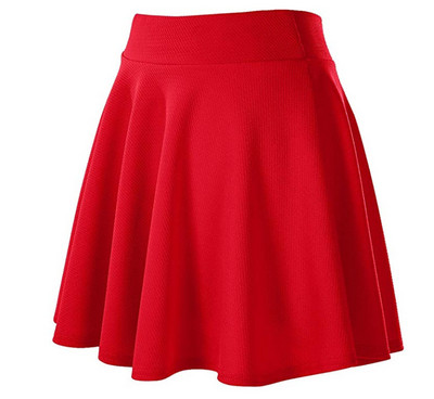 Νέες γυναικείες βασικές φούστες Summer Flared Casual Mini Skater Shorts School Fashion Πλισέ Fluffy Plus μέγεθος 5XL Κόκκινη κοντή φούστα