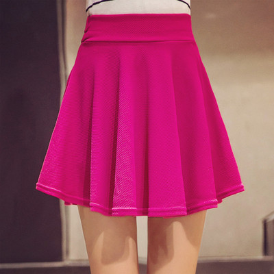 Νέες γυναικείες βασικές φούστες Summer Flared Casual Mini Skater Shorts School Fashion Πλισέ Fluffy Plus μέγεθος 5XL Κόκκινη κοντή φούστα