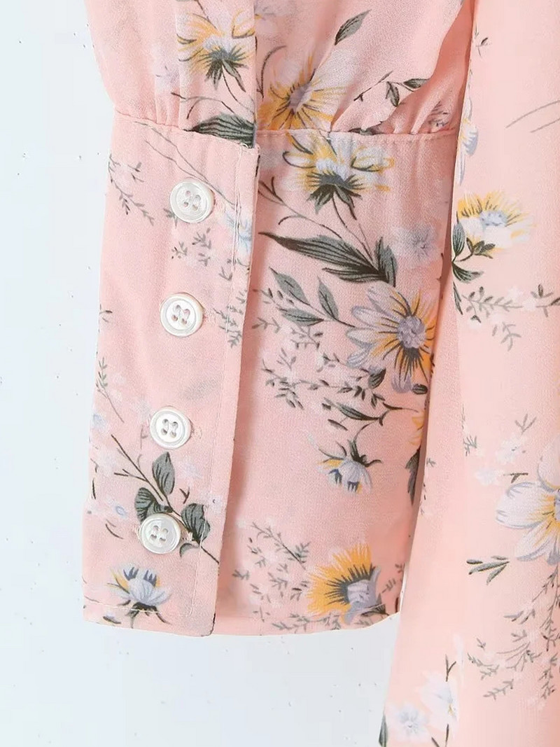 XNWMNZ Női divatos virágmintás ruha övvel női alkalmi tavaszi nyár fodros hosszú ujjú ruha elegáns hosszú ruhák