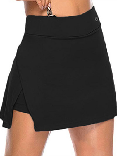 Hamis kétrészes Hakama szoknya Női tömör Active Performance Skort könnyű futó tenisz golf sport miniszoknya