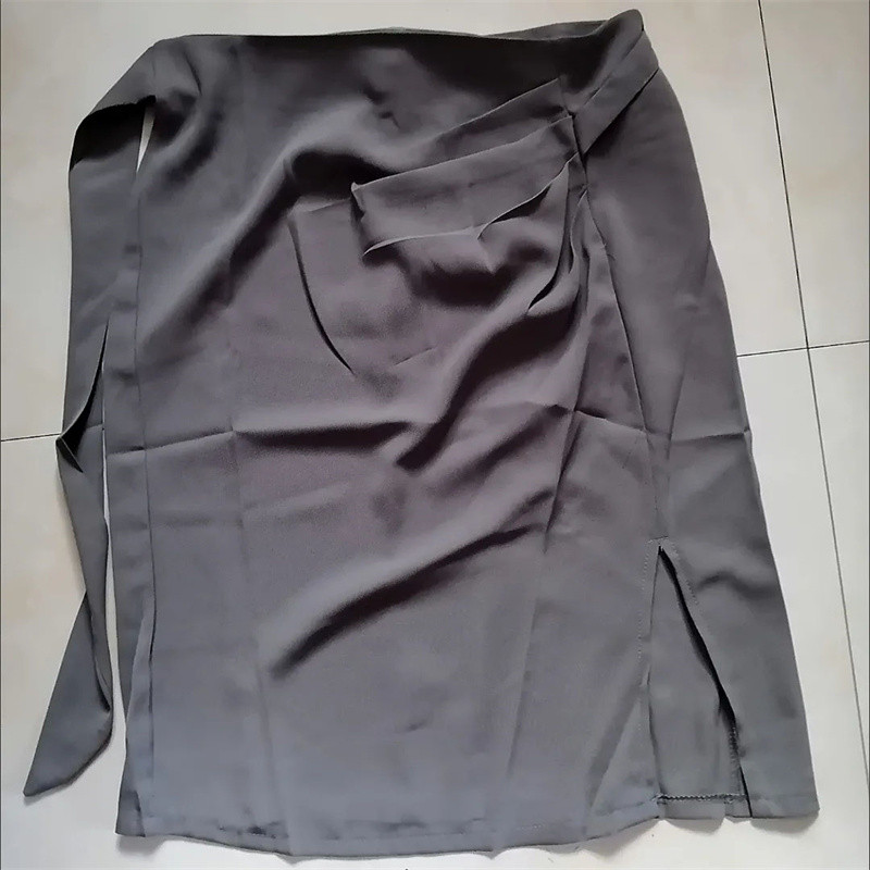 Elegáns, hajtogatott, húzózsinóros szoknya koreai divatos cipzárral, magas derekú, A-vonalú midi szoknyák nőknek utcai ruházattal, mindenre alkalmas szoknya