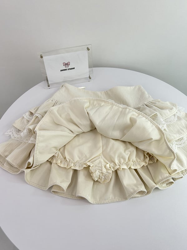 Női Fairycore báli ruha Romantikus mini magas derekú csipke patchwork szoknya Mori Gyaru Party Design 2000-es évek Esztétikus Lolita Cutecore