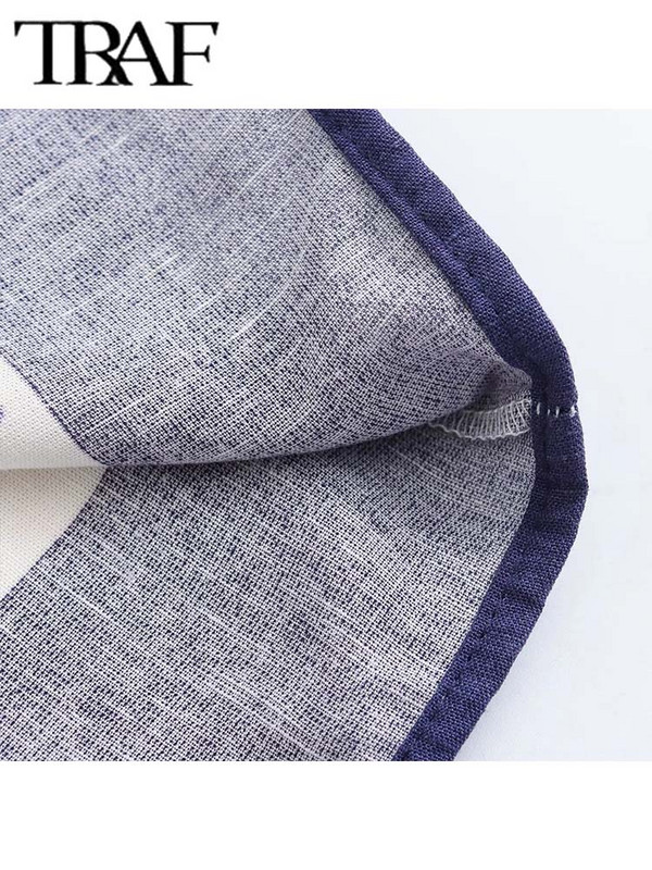 TRAF Print fodros mini ruha női vintage rövid ruhák nőknek 2024 bő női parti ruha hosszú ujjú alkalmi ruhák