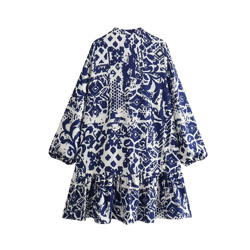 TRAF Print Mini ruhák Női Tavasz Nyár 2024 Vintage ruhák női Midi női party ruha