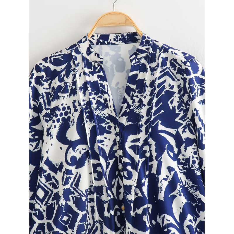 TRAF Print Mini ruhák Női Tavasz Nyár 2024 Vintage ruhák női Midi női party ruha