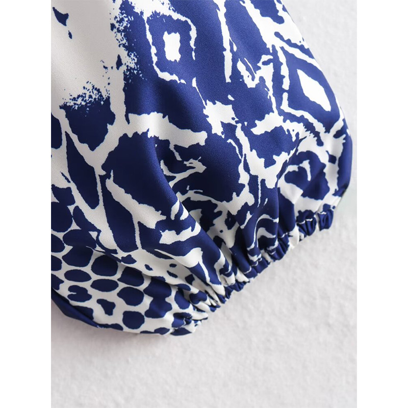 TRAF Print Mini ruhák Női Tavasz Nyár 2024 Vintage ruhák női Midi női party ruha