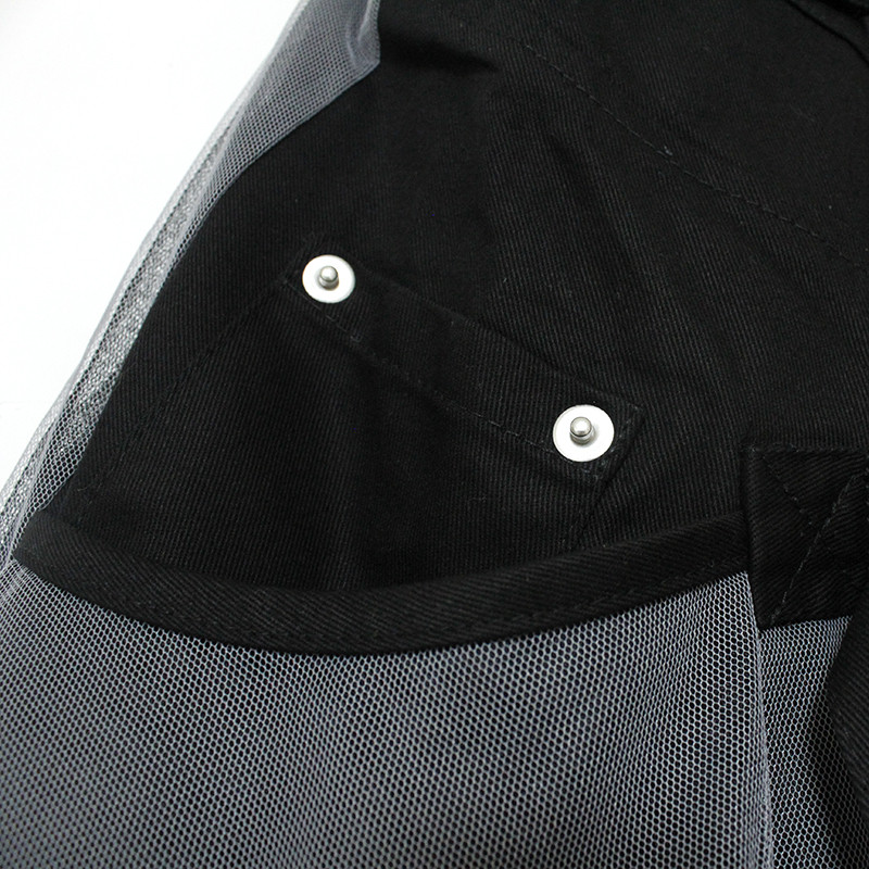 Fusta coreeană de lux, negru, mozaic, elegant, vintage, plasă mare, tul boho, petrecere midi Fusta zburătoare umflată lunară