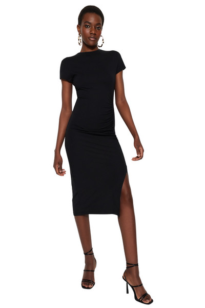 Trendyol női/lányos Unifarben midi rövid estélyi / mindennapi karcsúsított ruhák